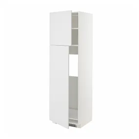 IKEA METOD МЕТОД, висока шафа для холодильника, 2 дв, білий / стенсундський білий, 60x60x200 см 494.577.43 фото