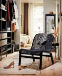 IKEA NOLMYRA НОЛЬМЮРА, крісло, чорний/чорний 402.335.35 фото thumb №2