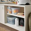 IKEA RYKTA РЮКТА, коробка для зберігання з кришкою, прозорий сіро-блакитний, 18x24x12 см / 3,5 л 805.331.98 фото thumb №5