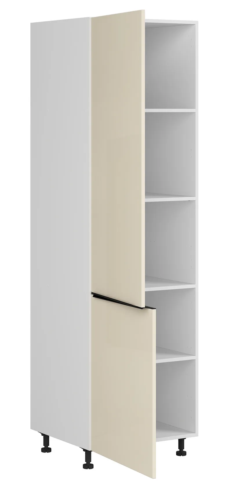 BRW Sole L6 60 см левый высокий кухонный шкаф магнолия жемчуг, альпийский белый/жемчуг магнолии FM_D_60/207_L/L-BAL/MAPE фото №3