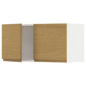 IKEA METOD МЕТОД, навесной шкаф с 2 дверцами, белый / Воксторп имит. дуб, 80x40 см 995.385.20 фото