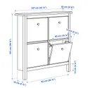 IKEA HEMNES ХЕМНЕС, шафа для взуття з 4 відділеннями, білий, 107x22x101 см 601.561.21 фото thumb №5