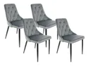 BRW Комплект стульев бархатных 4 шт BRW ALVAR Velvet, светло-серый, светло-серый DUBLIN_DARK_GREY_40 фото thumb №1