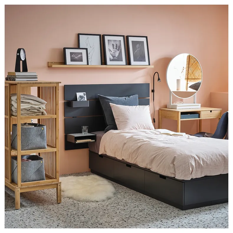 IKEA NORDLI НОРДЛІ, каркас ліжка з відд д/збер і матрац 995.417.54 фото №3