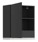 BRW Верхний кухонный шкаф Sole L6 60 см с вытяжкой слева черный матовый, черный/черный матовый FM_GOO_60/68_L_FAMI-CA/CAM/BI фото thumb №3