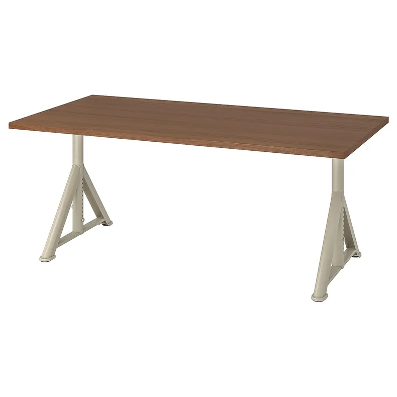 IKEA IDÅSEN ИДОСЕН, письменный стол, коричневый / бежевый, 160x80 см 892.810.30 фото №1