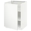 IKEA METOD МЕТОД, напольный шкаф с полками, белый / Воксторп матовый белый, 60x60 см 094.694.46 фото thumb №1