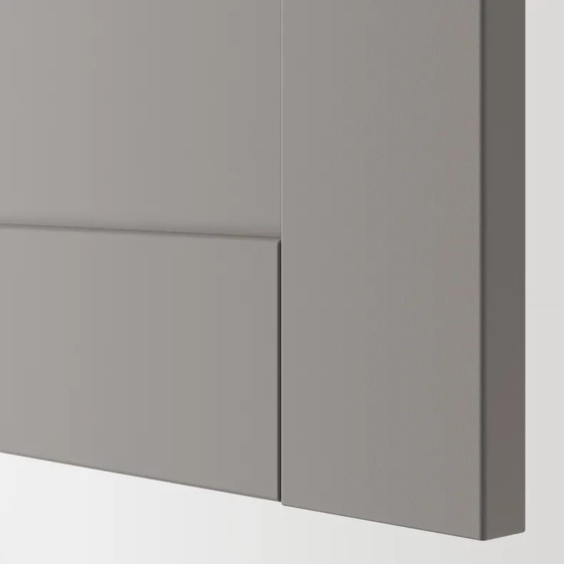IKEA ENHET ЭНХЕТ, навесной шкаф с 2 полками / дверцей, серый / белый, 40x17x75 см 093.224.97 фото №3