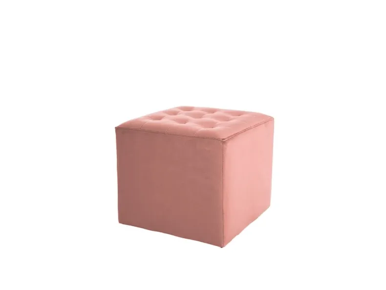 Пуф м'який квадратний SIGNAL LORI Velvet, Bluvel 52 - античний рожевий фото №1