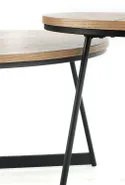 Журнальный стол круглый HALMAR KARIDA S, 45x45 см, дерево: дуб натуральный/каркас из металла: черный фото thumb №10