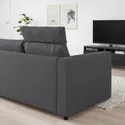 IKEA VIMLE ВІМЛЕ, 3-місний диван, з узголів'ям / ХАЛЛАРП сірий 493.990.36 фото thumb №3