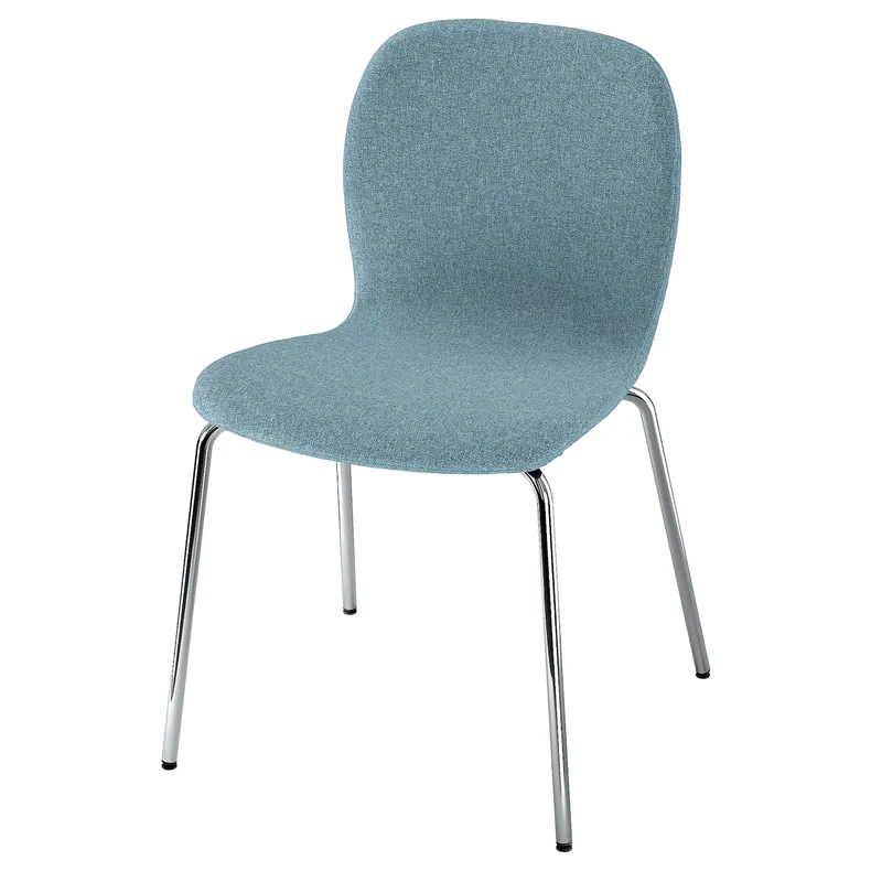 IKEA KARLPETTER КАРЛЬПЕТТЕР, стілець, ГУННАРЕД світло-синій / СЕФАСТ хромований 294.814.66 фото №1
