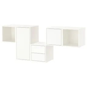 IKEA EKET ЭКЕТ, комбинация настенных шкафов, белый, 175x35x70 см 593.293.97 фото