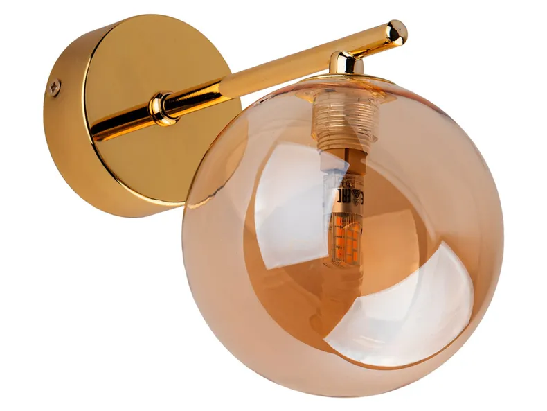 BRW Настенный светильник Estera из металлического стекла золотого цвета 087749 фото №3