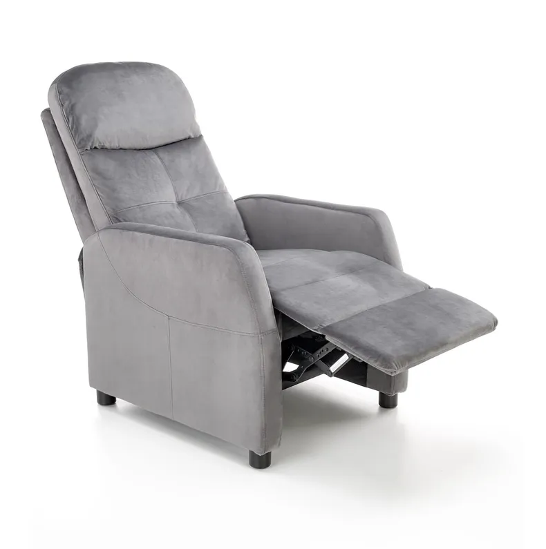 Кресло реклайнер мягкое раскладное HALMAR FELIPE 2, серый фото №1