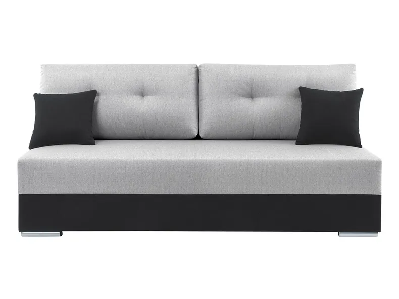 BRW Тримісний розкладний диван Dona з ящиком для зберігання сірий, Aura 15 Silver_Aura 18 Black SO3-DONA-LX_3DL-G2_BA4389 фото №1