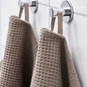 IKEA VALLASÅN ВАЛЛАСОН, рушник для рук, світло-сірий / коричневий, 50x100 см 005.021.34 фото thumb №4