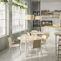 IKEA MITTZON МІТТЗОН, стіл для конференцій, круглий okl береза/білий, 120x75 см 995.139.30 фото thumb №5