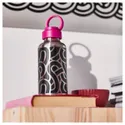 IKEA ENKELSPÅRIG ЕНКЕЛЬСПОРІГ, пляшка для води, нержавіюча сталь візерунок/чорно-рожевий, 0.5 l 205.711.12 фото thumb №4