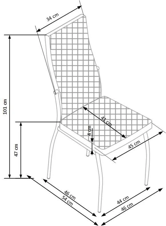 Кухонный стул HALMAR K238 серый, хром фото №3