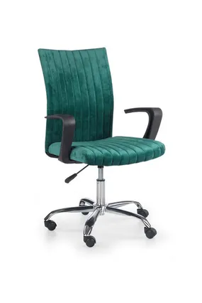 Крісло комп'ютерне офісне обертове HALMAR DORAL, зелений оксамит фото