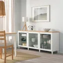 IKEA OSTVIK ОСТВІК, скляні дверцята, біле / прозоре скло, 60x64 см 804.696.54 фото thumb №4