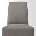 IKEA BERGMUND БЕРГМУНД, стул с чехлом средней длины, белый / нольгага серый / бежевый 393.900.03 фото thumb №5