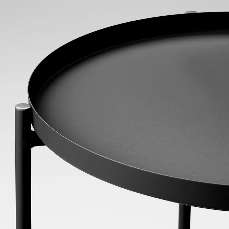IKEA GLADOM ГЛАДОМ, стіл сервірувальний, чорний, 45x53 см 504.119.90 фото №2