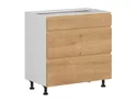 BRW Кухонный базовый шкаф Sole 80 см с выдвижными ящиками дуб арлингтон, альпийский белый/арлингтонский дуб FH_D3S_80/82_2SMB/SMB-BAL/DAANO фото thumb №2