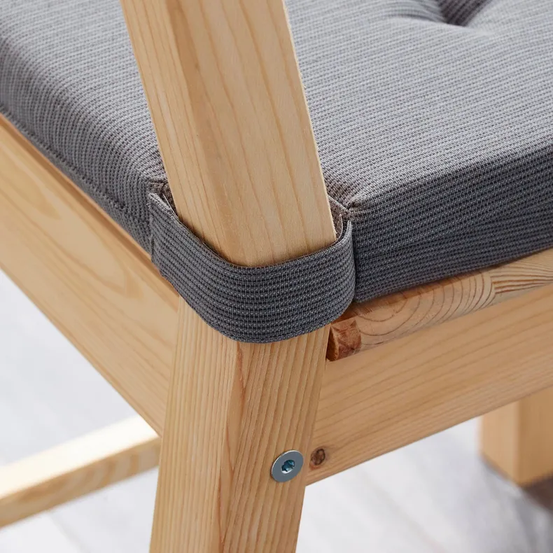 IKEA JUSTINA ЮСТІНА, подушка для стільця, сірий, 42/35x40x4 см 601.750.06 фото №5