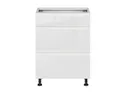BRW Кухонный цокольный шкаф Sole 60 см с выдвижными ящиками белый глянец, альпийский белый/глянцевый белый FH_D3S_60/82_2SMB/SMB-BAL/BIP фото thumb №1
