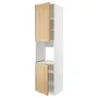 IKEA METOD МЕТОД, висока шафа для дух, 2 дверцят / пол, білий / ФОРСБАККА дуб, 60x60x240 см 095.094.47 фото