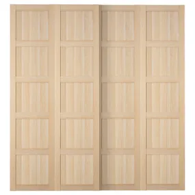 IKEA BERGSBO БЕРГСБУ, розсувні дверцята, 2 шт., білий морений дуб, 200x236 см 205.253.04 фото