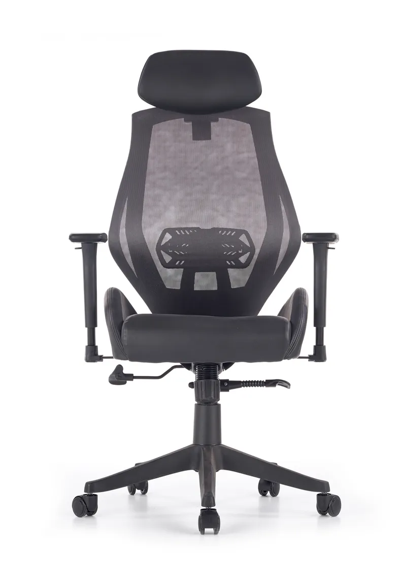 Крісло комп'ютерне офісне обертове HALMAR HASEL чорний / сірий фото №5