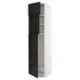 IKEA METOD МЕТОД, высокий шкаф д / холодильника / 3дверцы, белый / Лерхиттан с черными пятнами, 60x60x240 см 494.626.07 фото