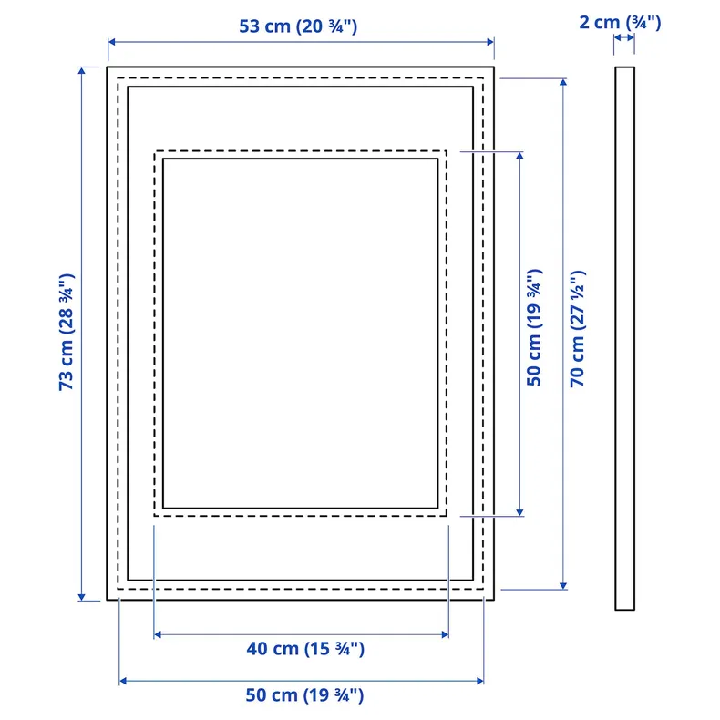 IKEA SILVERHÖJDEN СІЛВЕРХОЙДЕН, рамка, золотистий колір, 50x70 см 105.500.11 фото №5