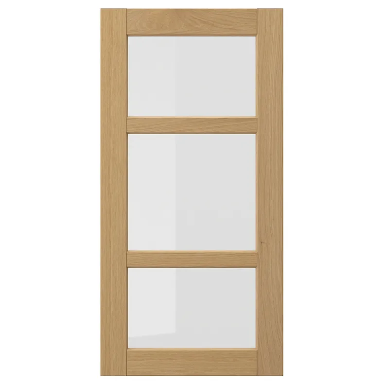 IKEA FORSBACKA ФОРСБАККА, стеклянная дверь, дуб, 40x80 см 905.652.59 фото №1