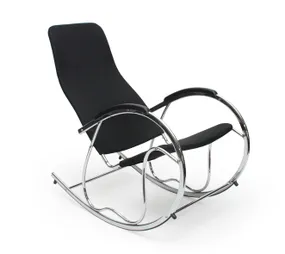 Крісло-гойдалка HALMAR BEN 2 чорне фото