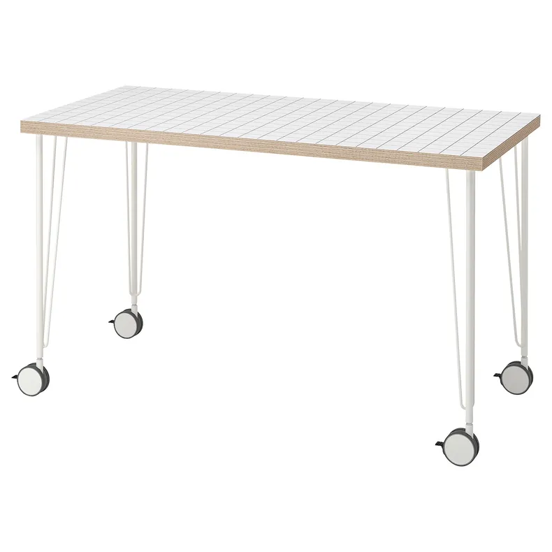 IKEA LAGKAPTEN ЛАГКАПТЕН / KRILLE КРИЛЛЕ, письменный стол, белый антрацит / белый, 120x60 см 395.084.13 фото №1