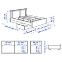 IKEA SONGESAND СОНГЕСАНД, каркас кровати с 2 ящиками, белый / Лурёй, 140x200 см 892.412.42 фото thumb №11