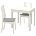 IKEA EKEDALEN ЕКЕДАЛЕН / EKEDALEN ЕКЕДАЛЕН, стіл+2 стільці, білий / ОРРСТА світло-сірий, 80 / 120 см 892.968.66 фото thumb №1