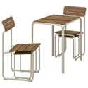 IKEA FURUÖN ФУРУЁН, стол+2 стула+2 табурета для ног, коричневый / внешний 305.437.36 фото thumb №1