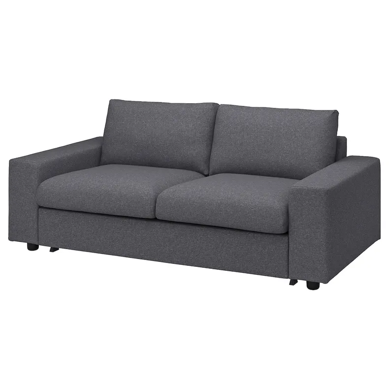 IKEA VIMLE ВІМЛЕ, чохол для 2-місного дивана-ліжка, з широкими підлокітниками/ГУННАРЕД класичний сірий 894.006.03 фото №2