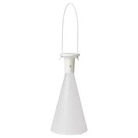 IKEA SOLVINDEN СОЛВИДЕН, настольная лампа, светодиодная, для внешнего аккумулятора / фигурный конус белый, 26 см 705.718.88 фото