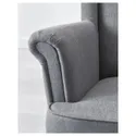 IKEA STRANDMON СТРАНДМОН, кресло с подголовником, Nordvalla темно-серый 203.432.24 фото thumb №7