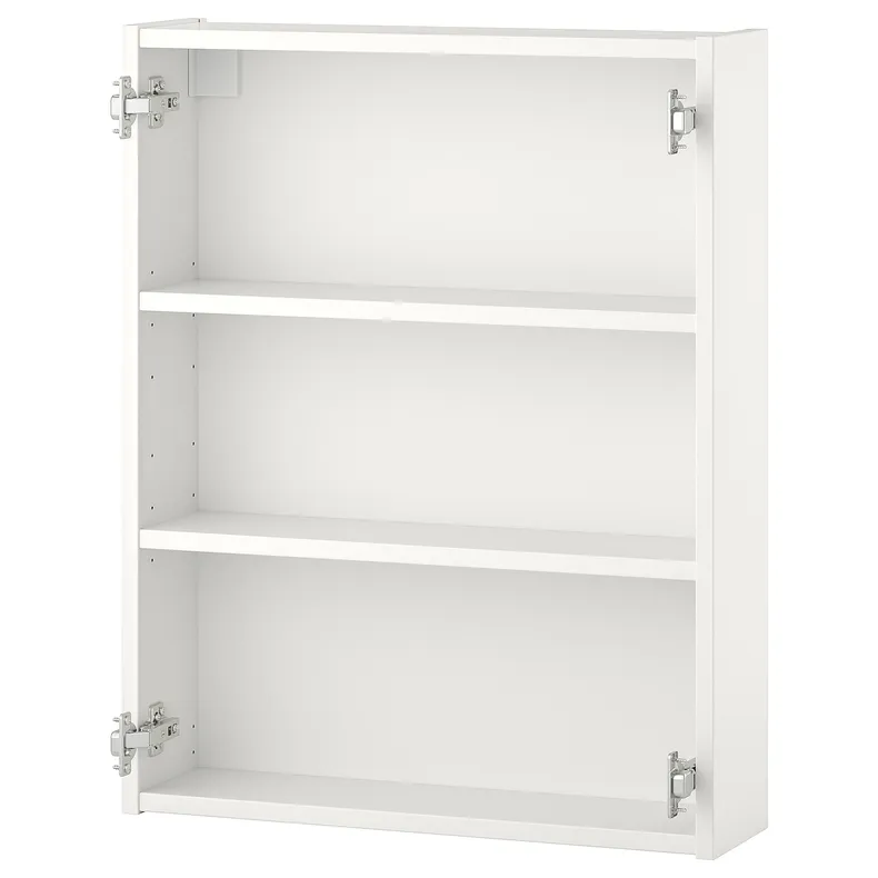IKEA ENHET ЭНХЕТ, навесной шкаф с 2 полками, белый, 60x15x75 см 204.404.56 фото №1