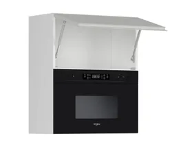 BRW Кухонный верхний шкаф Sole 60 см с микроволновой печью светло-серый глянец, альпийский белый/светло-серый глянец FH_GMO_60/72_O_AMW442-BAL/XRAL7047/CA фото