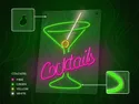 BRW Настінний світильник неоновий Cocktails LED мікс кольору 093818 фото thumb №4