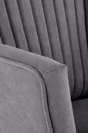 Мягкое кресло бархатное HALMAR DELGADO BLUVEL 14, серый фото thumb №4