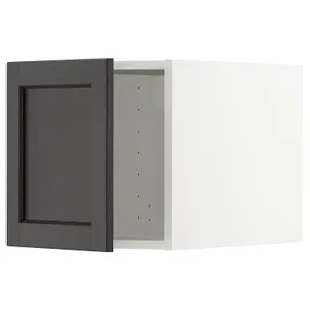 IKEA METOD МЕТОД, верхня шафа, білий / ЛЕРХЮТТАН чорна морилка, 40x40 см 194.671.64 фото